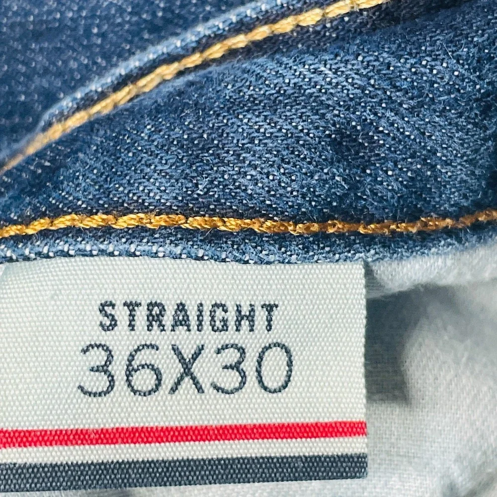 Tommy Hilfiger Straight Jeans Men 36x30 Blue Denim Pants